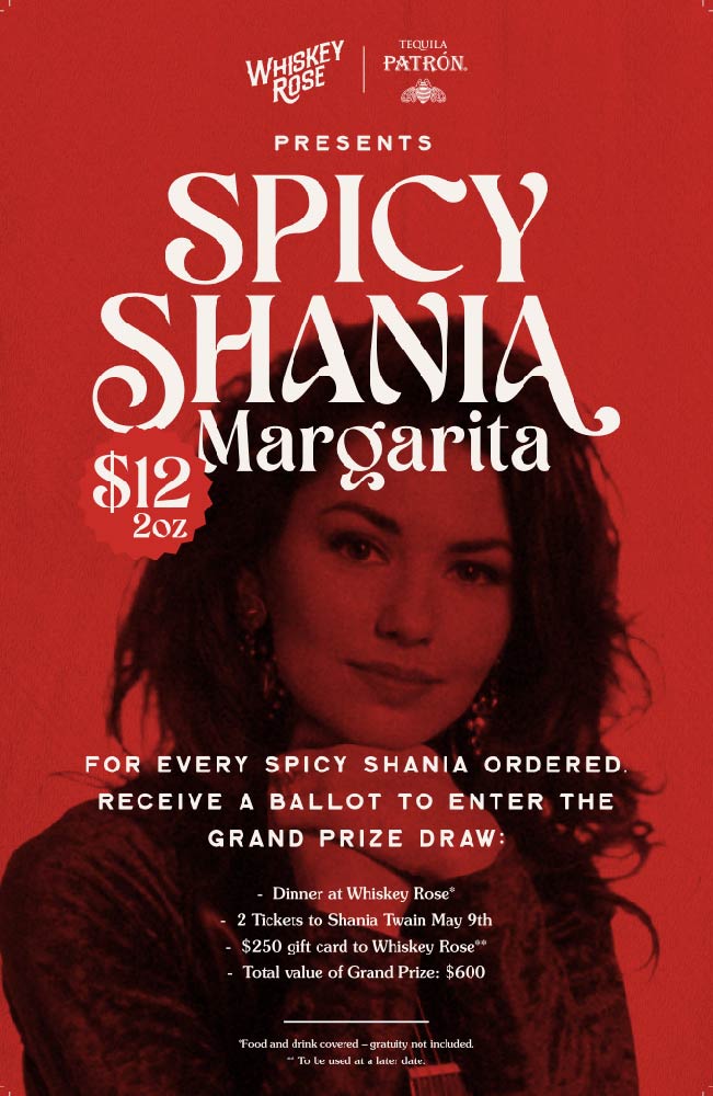 Whiskey Rose Poster Design - spicy shania