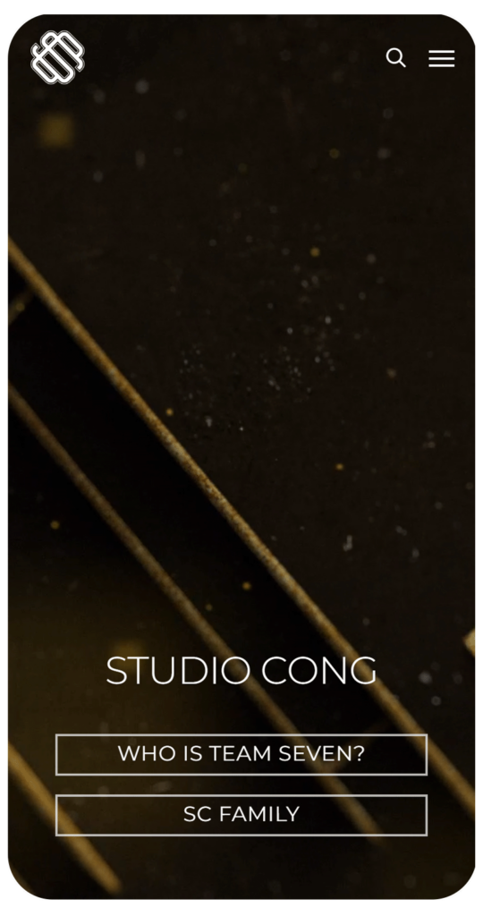 Studio Cong web design mockup. Designed by onefortyfive design