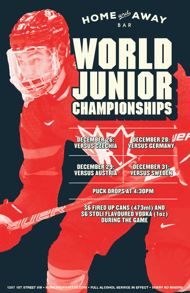 Home and Away poster design - World Juniors Championships